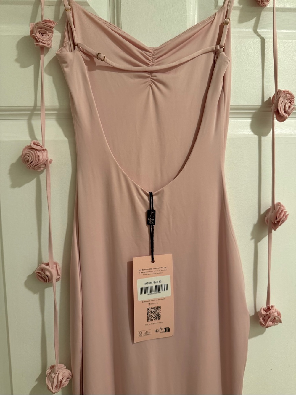OH POLLY ALDONA FLORAL-APPLIQUÉ GOWN – BLUSH - Picture 5 of 7